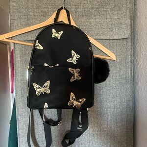 Brand new Like Dreams black butterfly bag pack purse